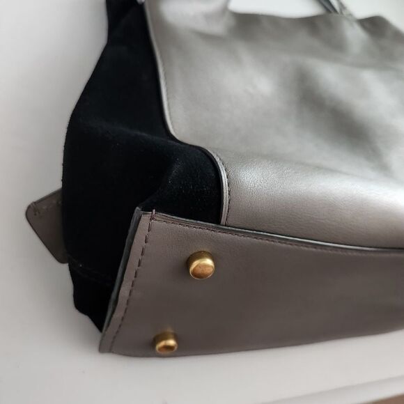 COACH Dalton Exotic Snakeprint Suede Leather Shoulder Bag - Picture 10 of 12